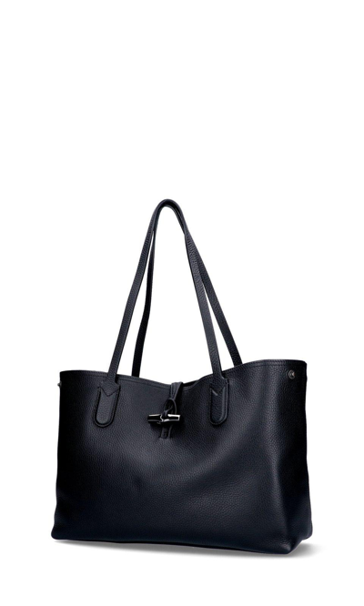 Shop Longchamp Roseau Essential Shoulder Bag In Nero