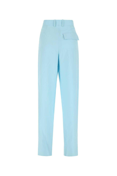 Shop Bottega Veneta Lightweight Twill Tapered Trousers In Azzurro
