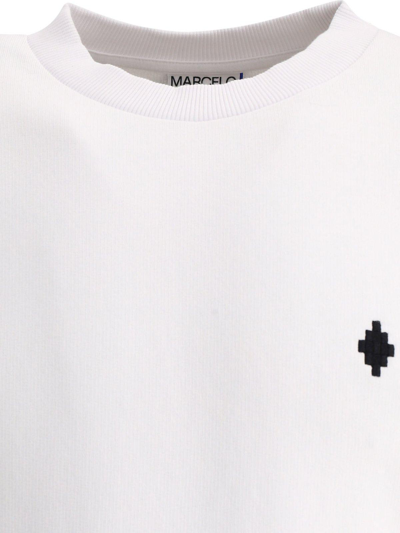 Shop Marcelo Burlon County Of Milan Logo Embroidered Crewneck Sweatshirt