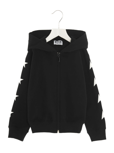 Shop Golden Goose Star Hoodie In Black