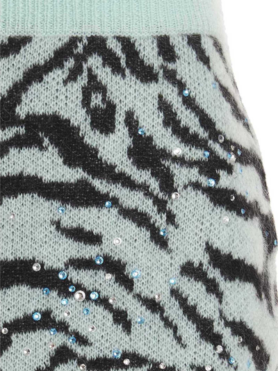Shop Alessandra Rich Zebra Skirt In Multicolor