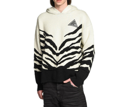 Shop Just Cavalli Zebra-pattern Hooded Jumper