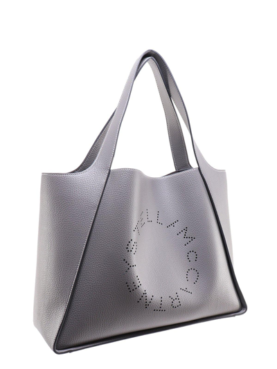 Shop Stella Mccartney Stella Logo Top Handle Bag In Grigio