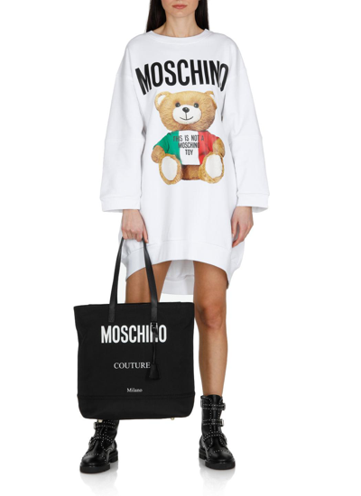 Shop Moschino Couture Logo Print Tote In 2555