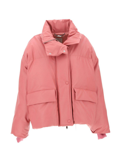Shop Stella Mccartney Oversized Quilted Puffer Jacket In Blush