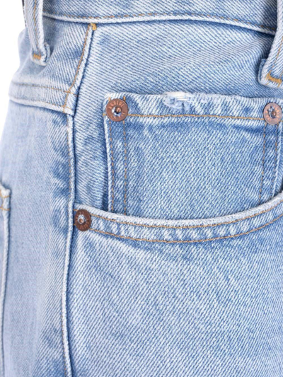 Shop Agolde Tapered High Rise Baggy Jeans In Blue