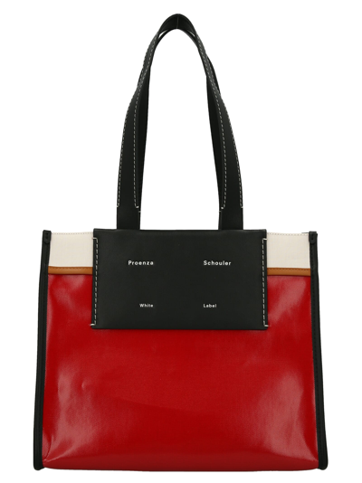 Shop Proenza Schouler Morris Shopping Bag In Red/black