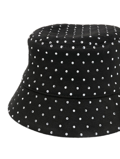 Shop Ruslan Baginskiy Crystal-embellished Bucket Hat In Black