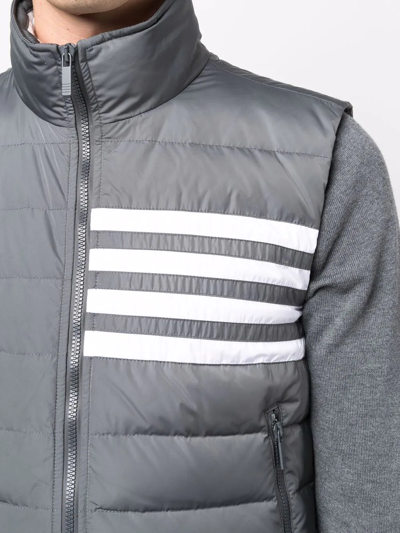 Thom Browne 4bar Vest In Grey