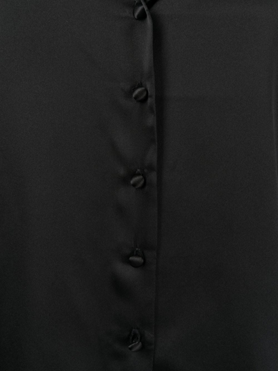 Gilda & Pearl Feather-trim Silk Pyjama Set In Black