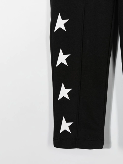 Golden Goose Star / Boys Jogging Pants Tapared Leg / Multistar Printed Include Cod Gyp In Black