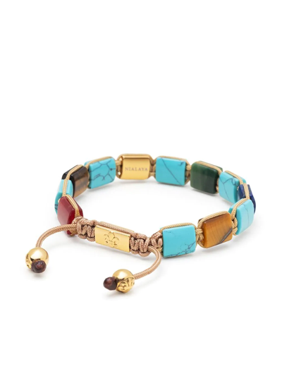 Shop Nialaya Jewelry Gemstone-embellished Adjustable Bracelet In Blue