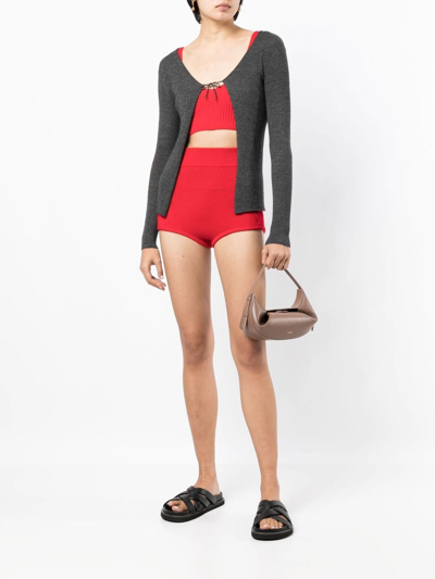 Cashmere In Love Reese Cashmere-blend Bralette In Red