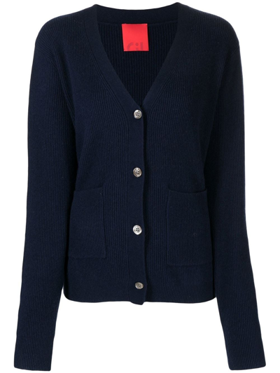 Shop Cashmere In Love Mari Cashmere Cardigan In Blue