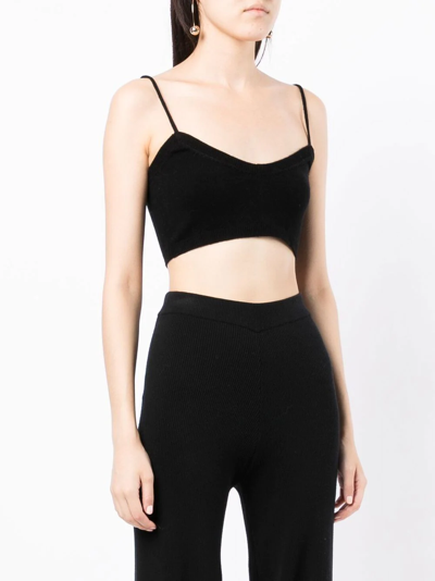 Cashmere In Love Evie Cashmere Bralette In Black