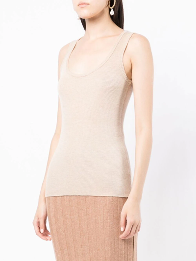Shop Cashmere In Love Paula Cashmere Tank Top In Brown