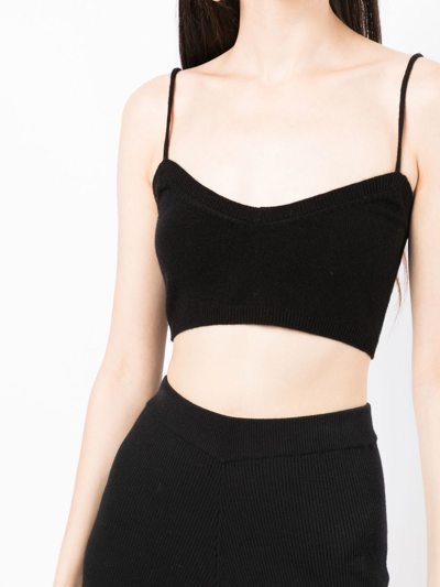 Cashmere In Love Evie Cashmere Bralette In Black