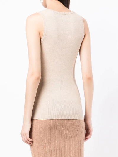 Cashmere In Love Paula Cashmere Tank Top In Brown