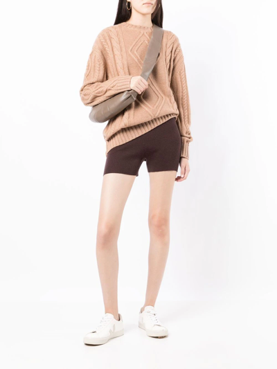 Shop Cashmere In Love Alaska Chunky-knit Jumper In Brown