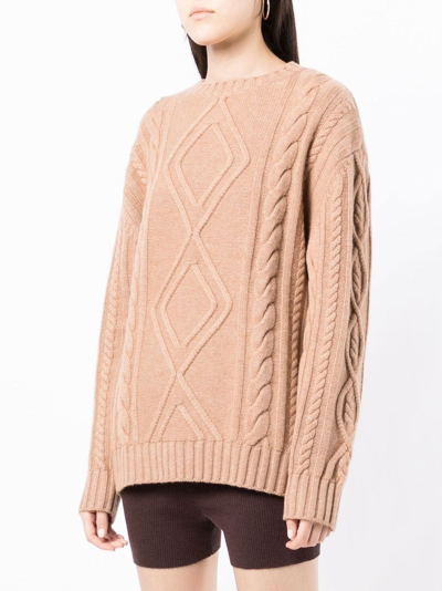Cashmere In Love Alaska Chunky-knit Jumper In Brown