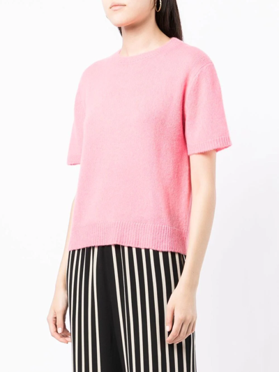 Shop Cashmere In Love Sidley Fine-knit Top In Pink