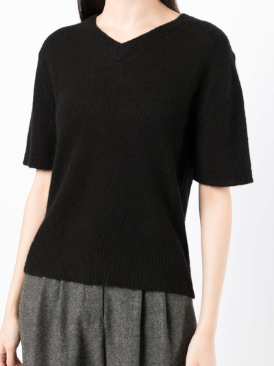 Cashmere In Love Miller Fine-knit Top In Black