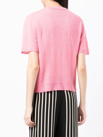 Shop Cashmere In Love Sidley Fine-knit Top In Pink