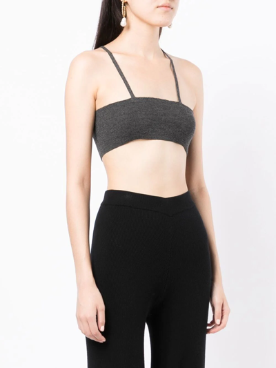 Cashmere In Love Babett Wool-cashmere Bralette In Grey