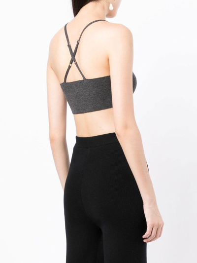Cashmere In Love Babett Wool-cashmere Bralette In Grey