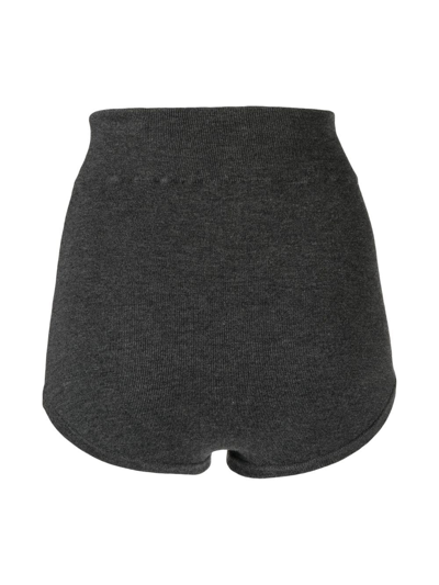 Cashmere In Love Felix Knitted High-waist Shorts In Grey