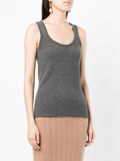 Shop Cashmere In Love Paula Cashmere Tank Top In Grey