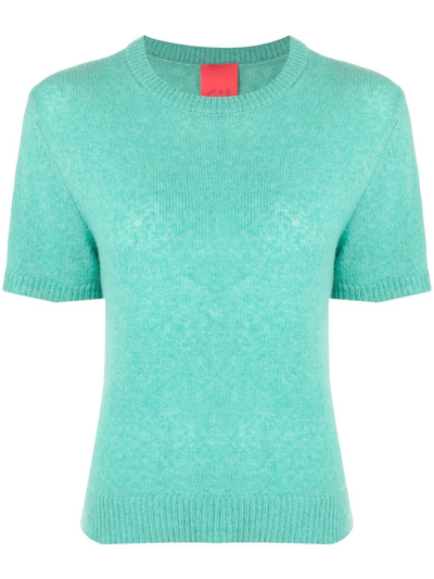 Shop Cashmere In Love Sidley Fine-knit Top In Green