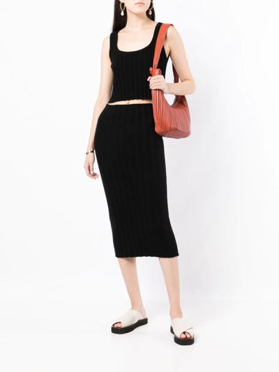 Cashmere In Love Orla Cashmere Cropped Top In Black
