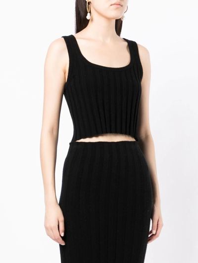Cashmere In Love Orla Cashmere Cropped Top In Black