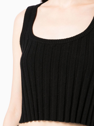Cashmere In Love Orla Cashmere Cropped Top In Black