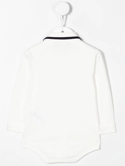 Shop Il Gufo Shirt-style Long-sleeve Body In White