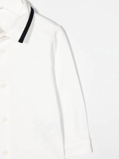 Shop Il Gufo Shirt-style Long-sleeve Body In White