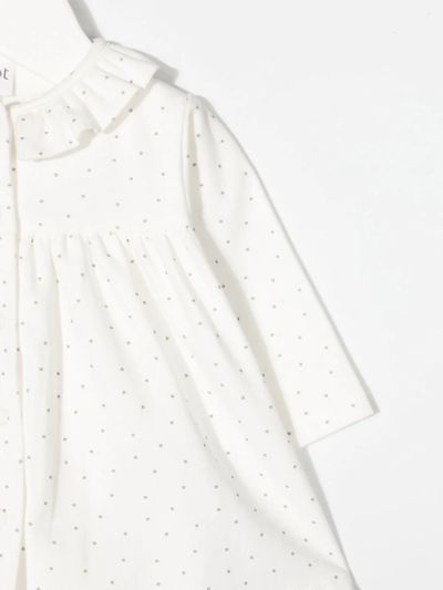Shop Knot Mary Polka Dot-print Dress In White