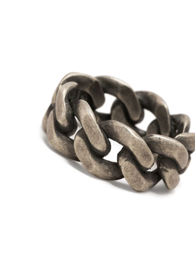 Shop Maison Margiela Chain-link Ring In Silver