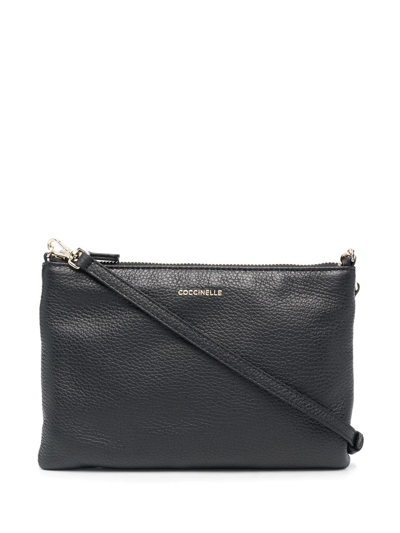 Shop Coccinelle Pebbled-textured Cross-body Bag In Black