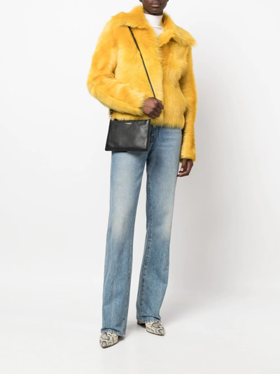 Coccinelle Pebbled-textured Cross-body Bag In Black