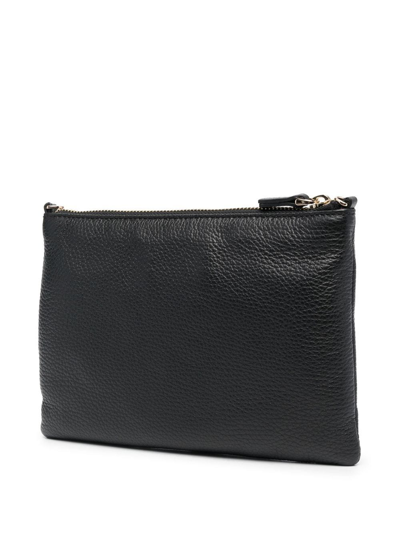Coccinelle Pebbled-textured Cross-body Bag In Black