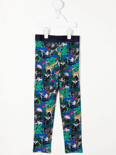 Shop Kenzo Graphic-print Mid-rise Leggings In Multicolour