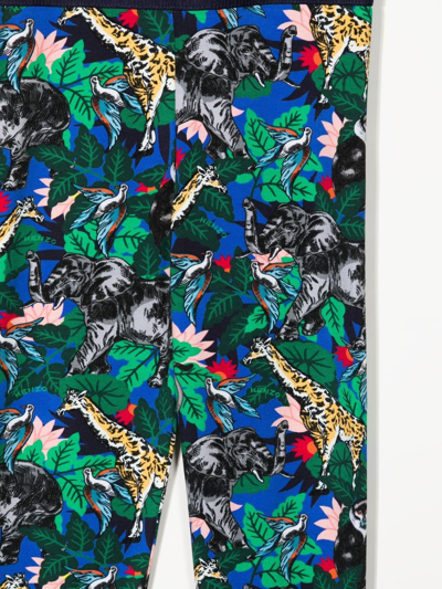 Kenzo Graphic-print Mid-rise Leggings In Multicolour