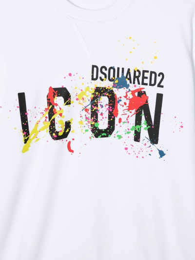 Shop Dsquared2 Teen Logo-print Sweatshirt In White
