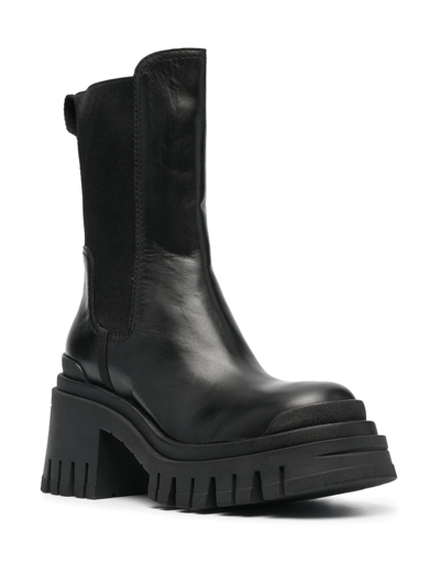 Premiata Block-heel Leather Boots In Black