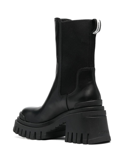 Shop Premiata Block-heel Leather Boots In Black