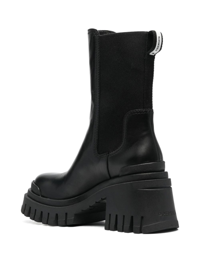 Premiata Block-heel Leather Boots In Black