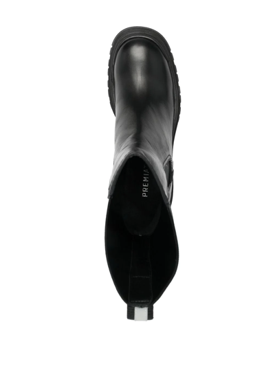 Shop Premiata Block-heel Leather Boots In Black