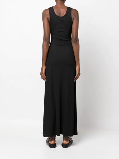 Christopher Esber Plunge Neckline Polar Orbit Dress In Black